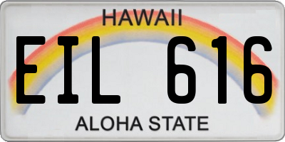 HI license plate EIL616