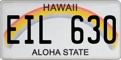 HI license plate EIL630
