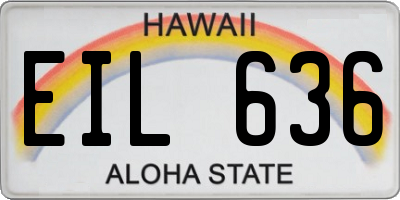 HI license plate EIL636