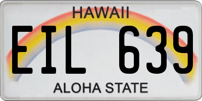 HI license plate EIL639