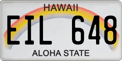 HI license plate EIL648