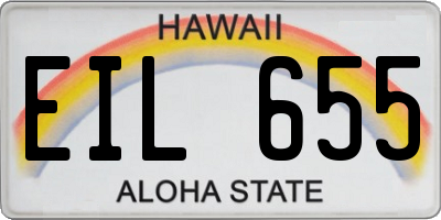 HI license plate EIL655