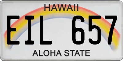 HI license plate EIL657