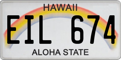 HI license plate EIL674