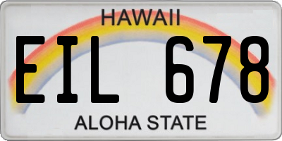 HI license plate EIL678