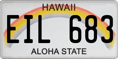 HI license plate EIL683