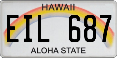 HI license plate EIL687