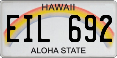 HI license plate EIL692