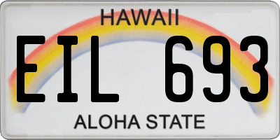 HI license plate EIL693