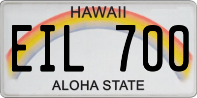 HI license plate EIL700