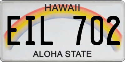 HI license plate EIL702