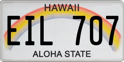 HI license plate EIL707