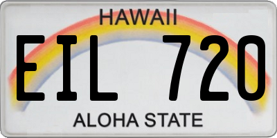 HI license plate EIL720