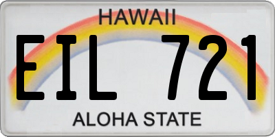 HI license plate EIL721