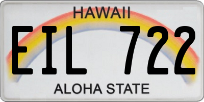 HI license plate EIL722