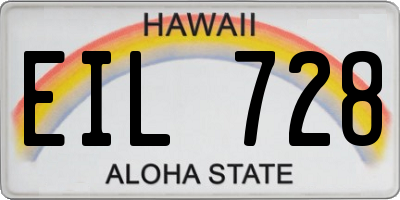 HI license plate EIL728
