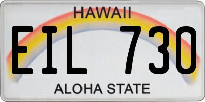 HI license plate EIL730