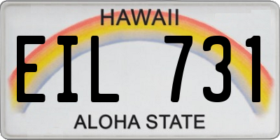HI license plate EIL731