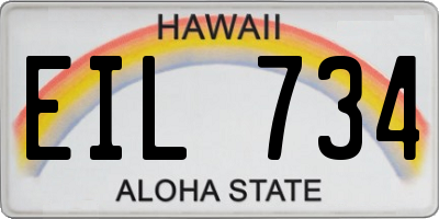 HI license plate EIL734
