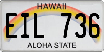 HI license plate EIL736