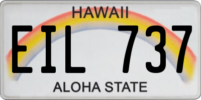 HI license plate EIL737