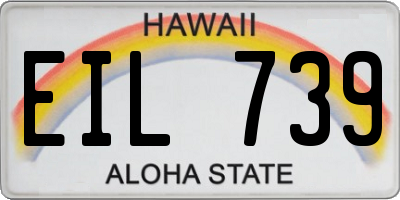 HI license plate EIL739