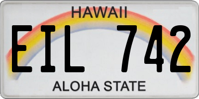 HI license plate EIL742