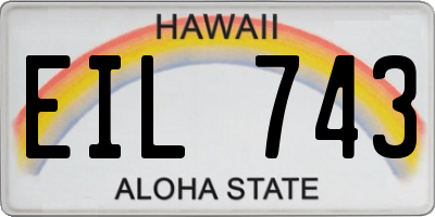HI license plate EIL743
