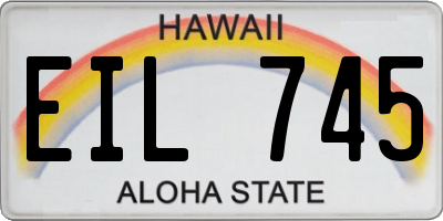 HI license plate EIL745