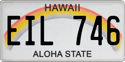 HI license plate EIL746