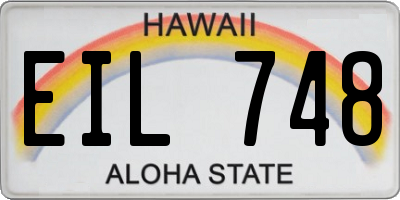 HI license plate EIL748