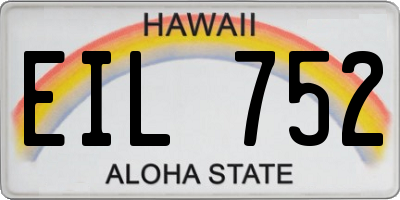 HI license plate EIL752