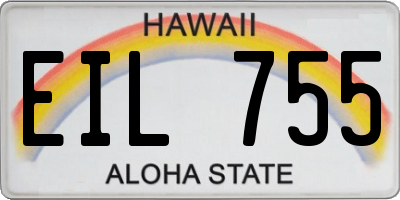 HI license plate EIL755