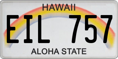 HI license plate EIL757
