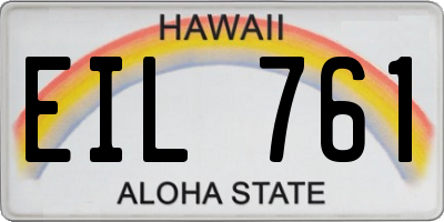 HI license plate EIL761