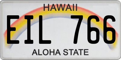 HI license plate EIL766