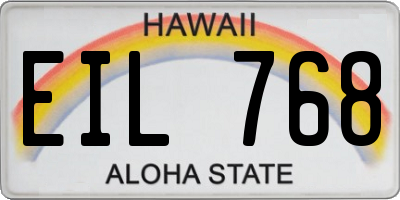 HI license plate EIL768