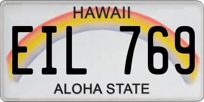 HI license plate EIL769