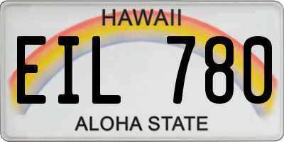 HI license plate EIL780