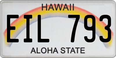 HI license plate EIL793