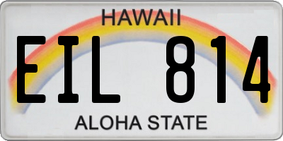 HI license plate EIL814