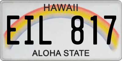 HI license plate EIL817