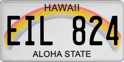 HI license plate EIL824