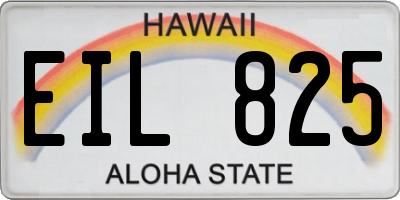 HI license plate EIL825
