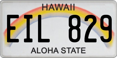HI license plate EIL829