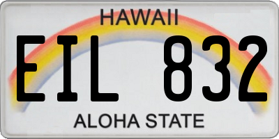 HI license plate EIL832