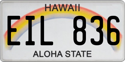 HI license plate EIL836