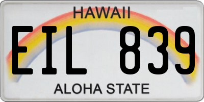 HI license plate EIL839
