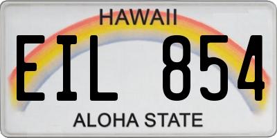 HI license plate EIL854