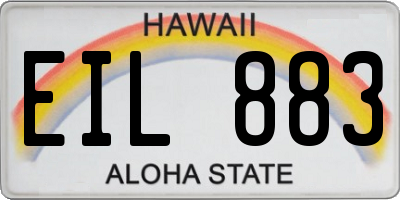 HI license plate EIL883